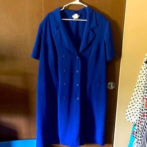 Blue shirt dress